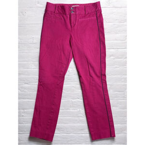 Anthropologie Women’s Size 0 Red “The Essential Slim” Trousers Boho Retro Chic